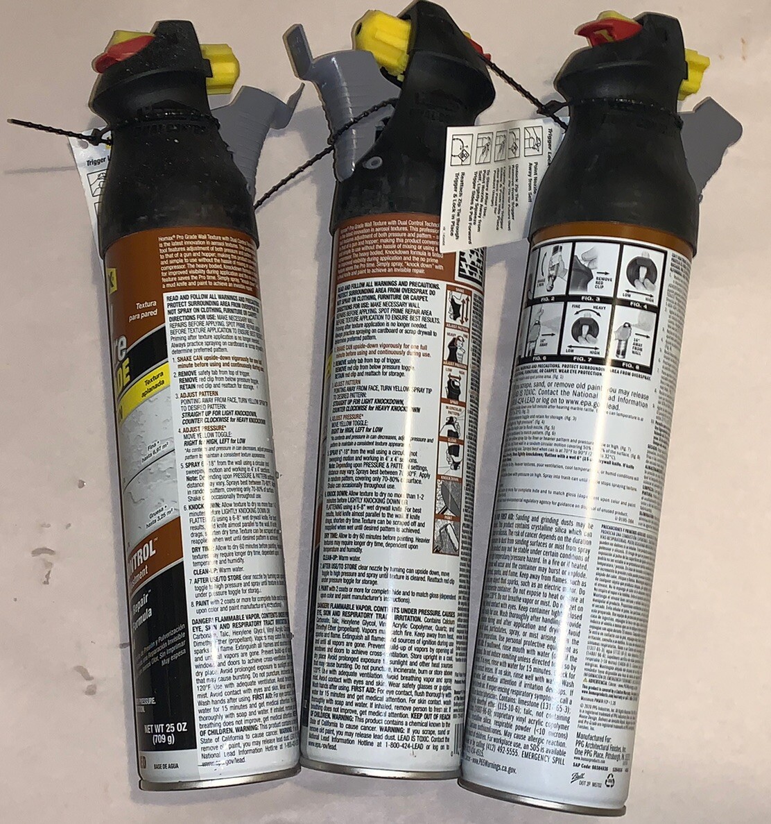 25 oz. Pro Grade Dual Control Water-Based Wall Knockdown by Homax Lot Box Of 3