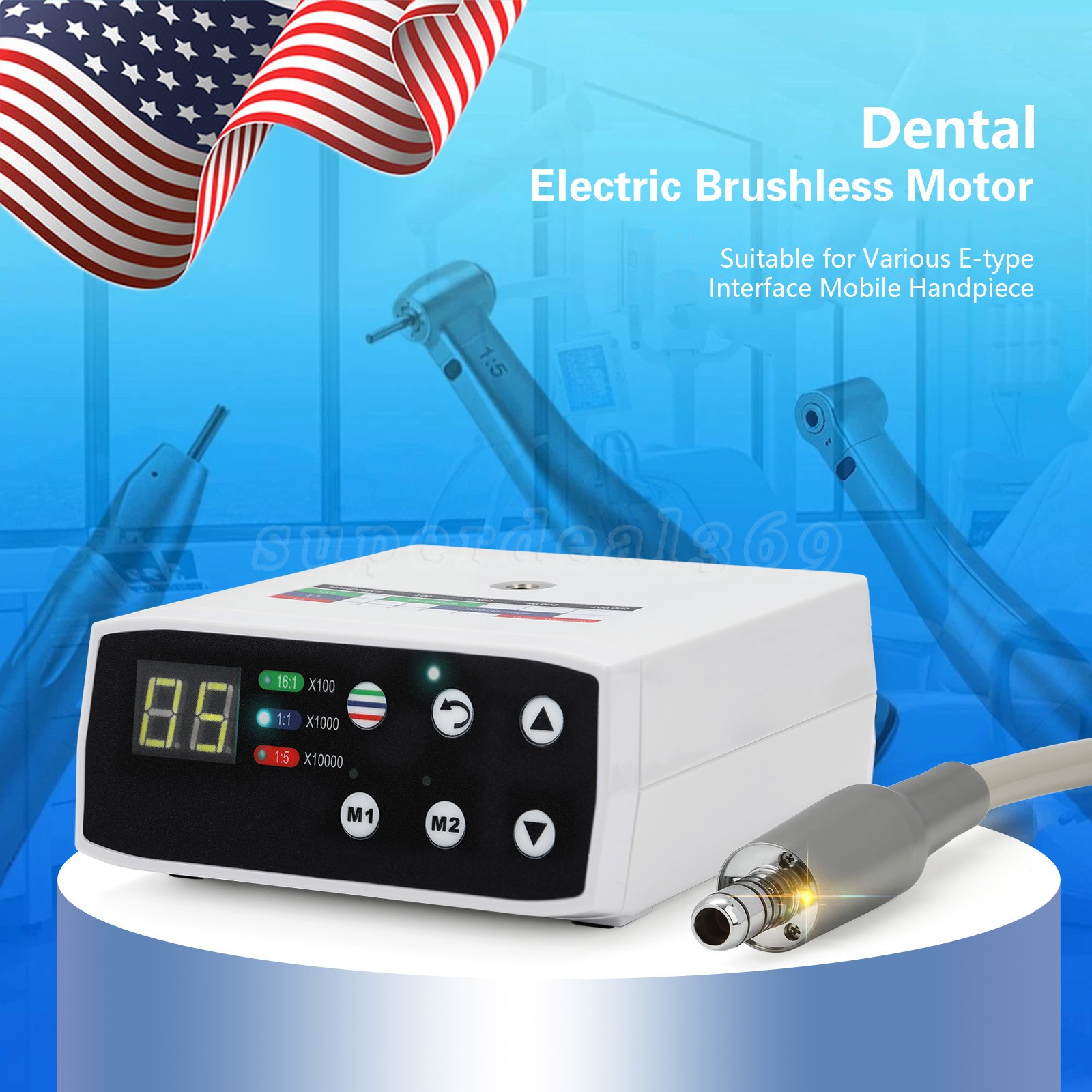 Dental Brushless LED Electric Micro Motor For NSK E-Type 1:1/1:5/16:1 Handpiece