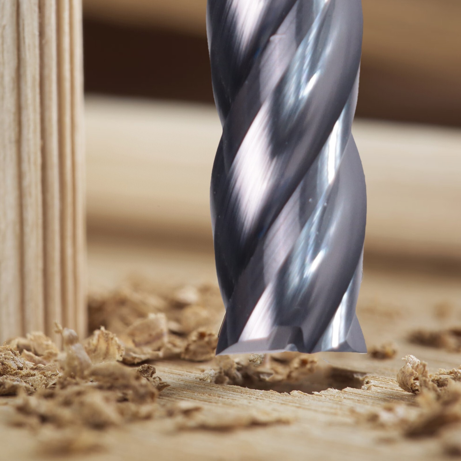 4 Flute 3/16″ x 5/8″ x 2″ Solid Carbide Long End Mill – AlTiN Coated 5 PCS