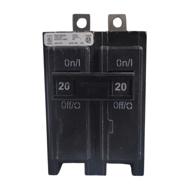 NEW Eaton BAB2020 Circuit Breaker 20A, 1-Phase, 120/240V, 2 Pole, Bolt On