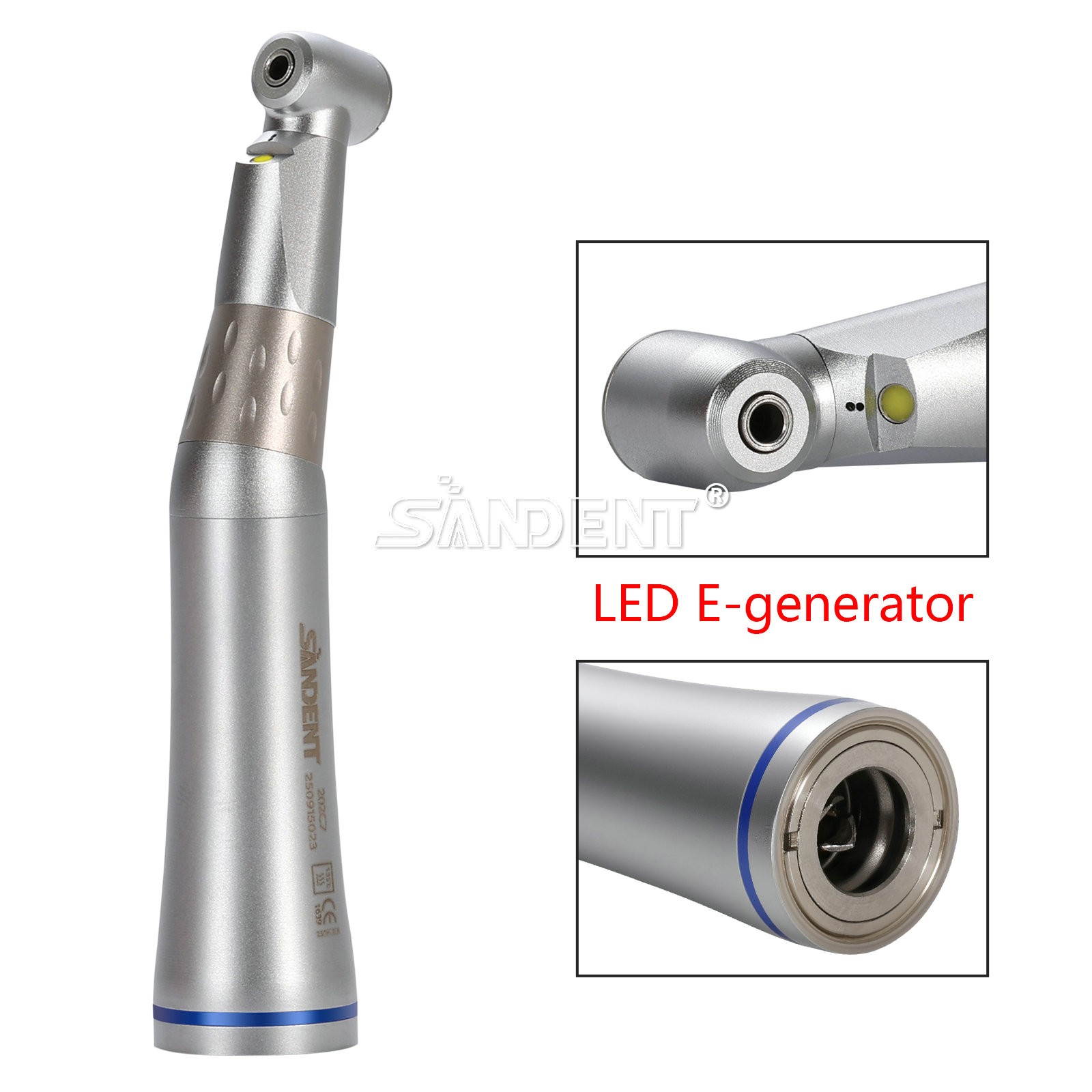 Dental 1:5 Electric Fiber Optic LED Contra Angle Handpiece High Speed 1:4.2 1:1