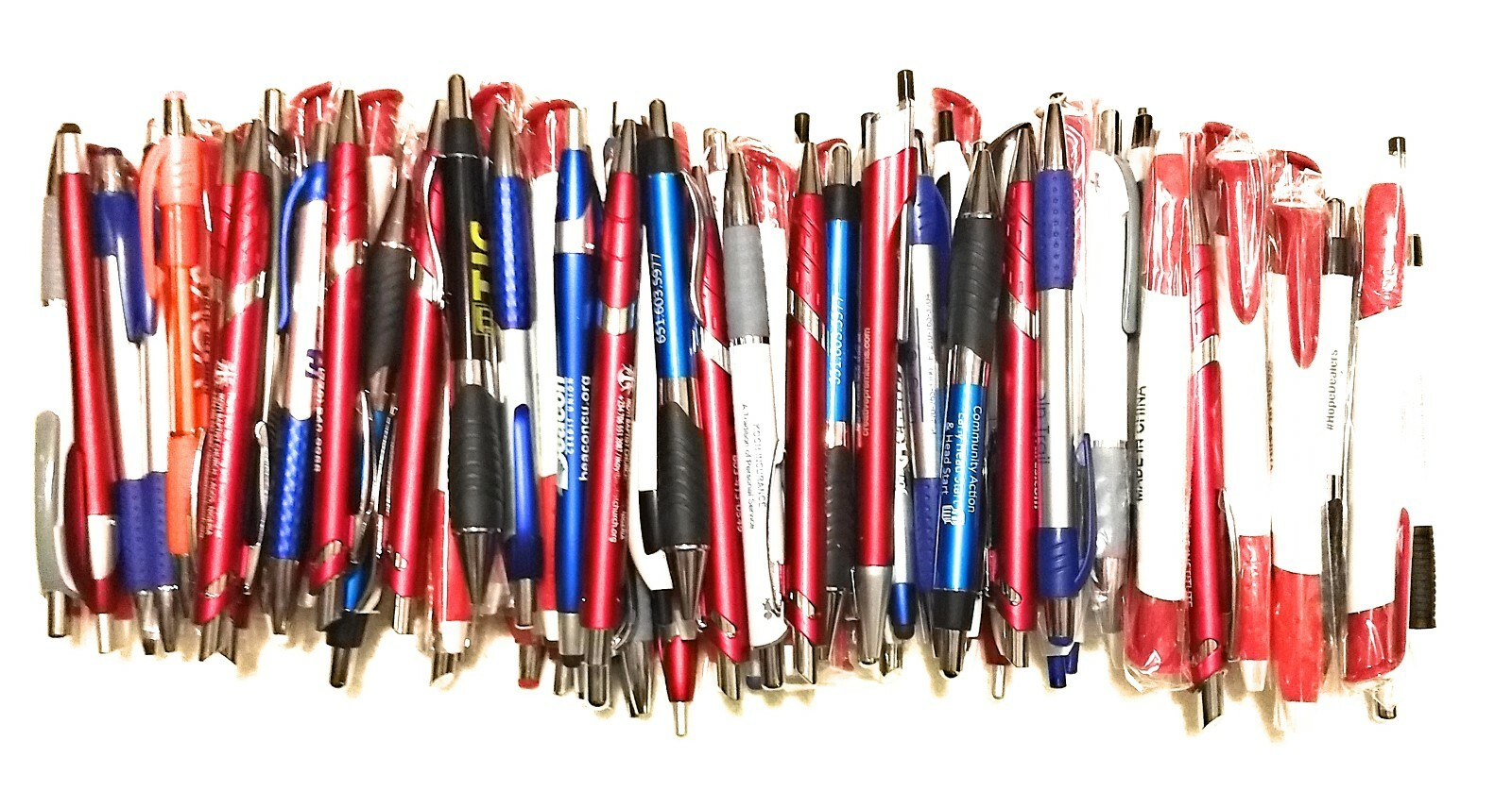 100ct Wholesale Mixed Lot Misprint Ball Point Retractable Click Pens