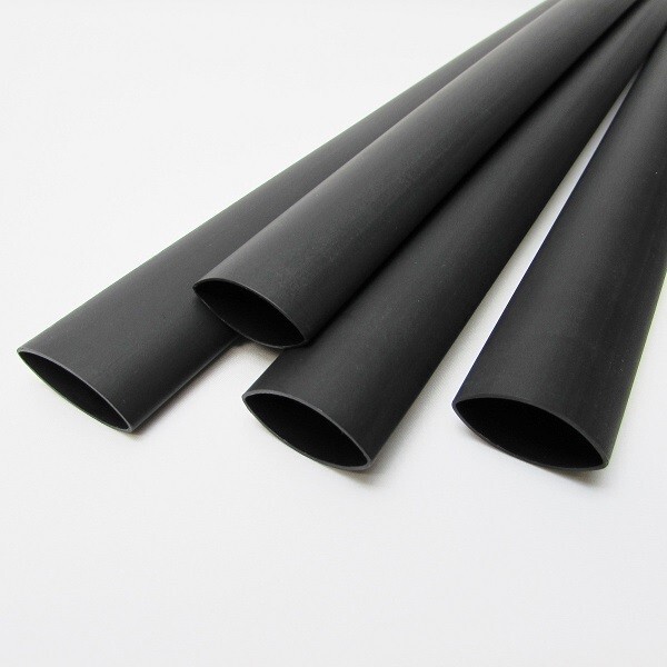 (1 FOOT) 1/4″ Black Heat Shrink Tube 3:1 Dual Wall Adhesive Glue Marine 6.4mm ID