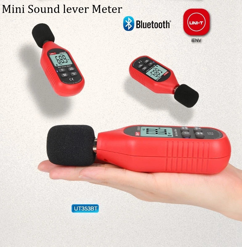 UNIT Digital Bluetooth Sound Level Meter Decibel Noise Tester 30-130dB UT353BT