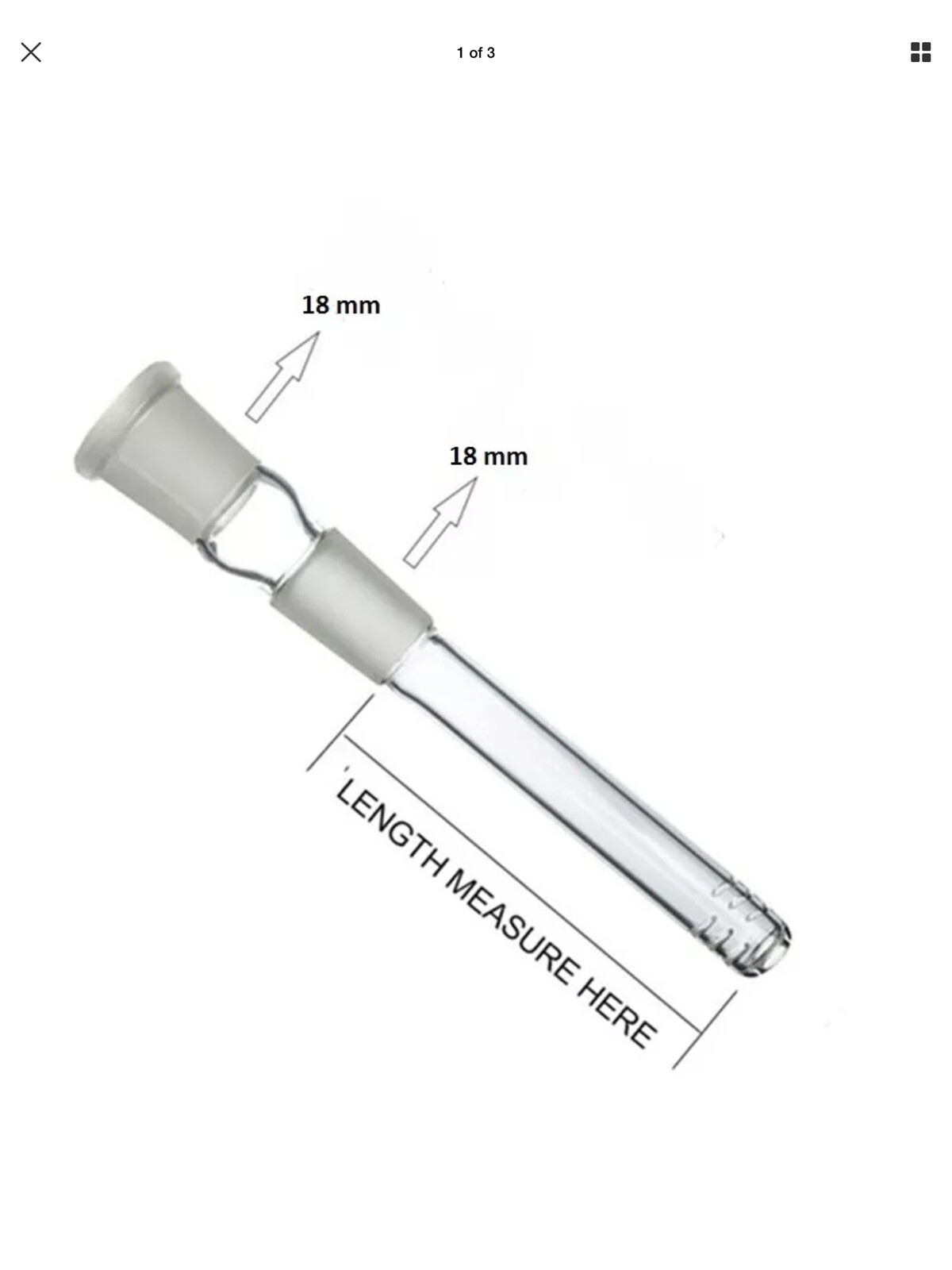 Glass Downstem Water 14mm 18mm FEMALE 3″ to 6″ ~BUY 2 GET 1 FREE~ FF