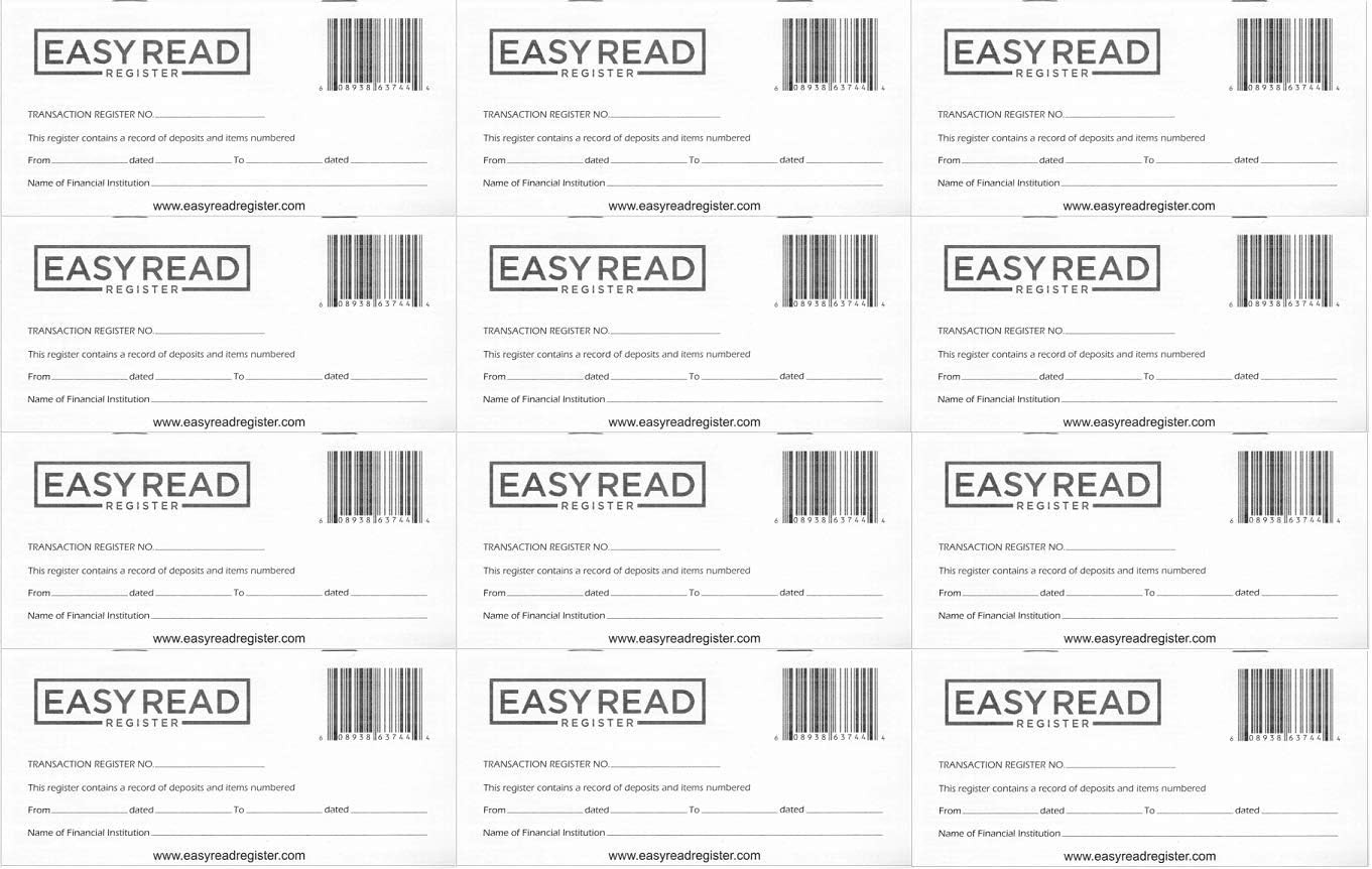 12 Check Registers for Personal Checkbook – Made in the USA – Checkbook Ledger T