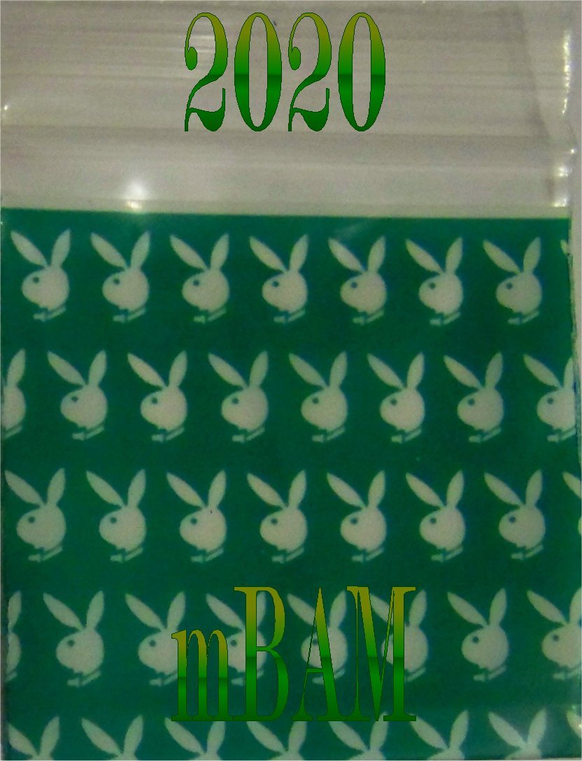 100 BUNNY & HEAVY D LOT APPLE MINI ZIP BAGGIES GREEN PURPLE MIX 2.5 MIL