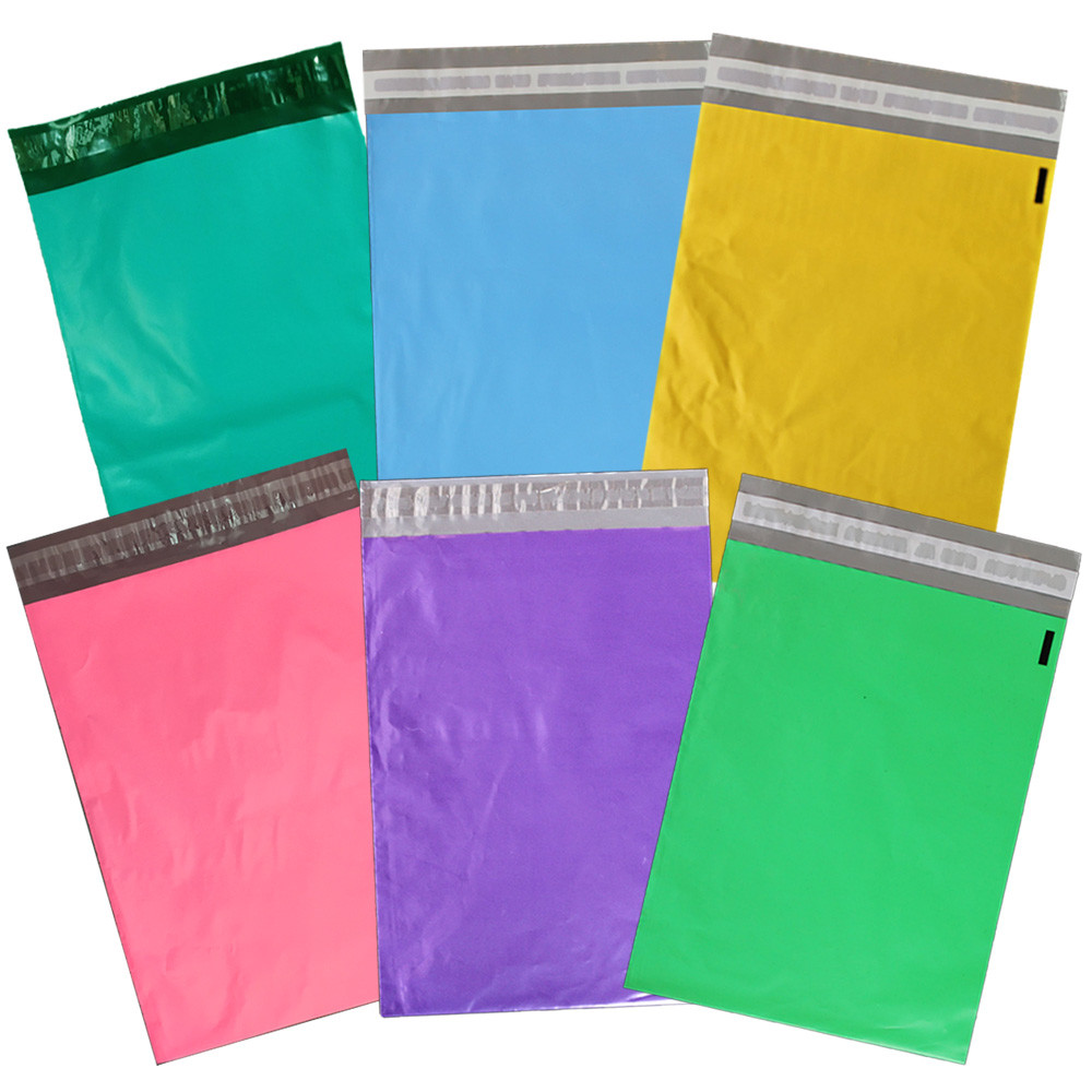 10×13″ Pink Teal Purple Blue Yellow Green Poly Mailers Flat Shipping Bags Combo