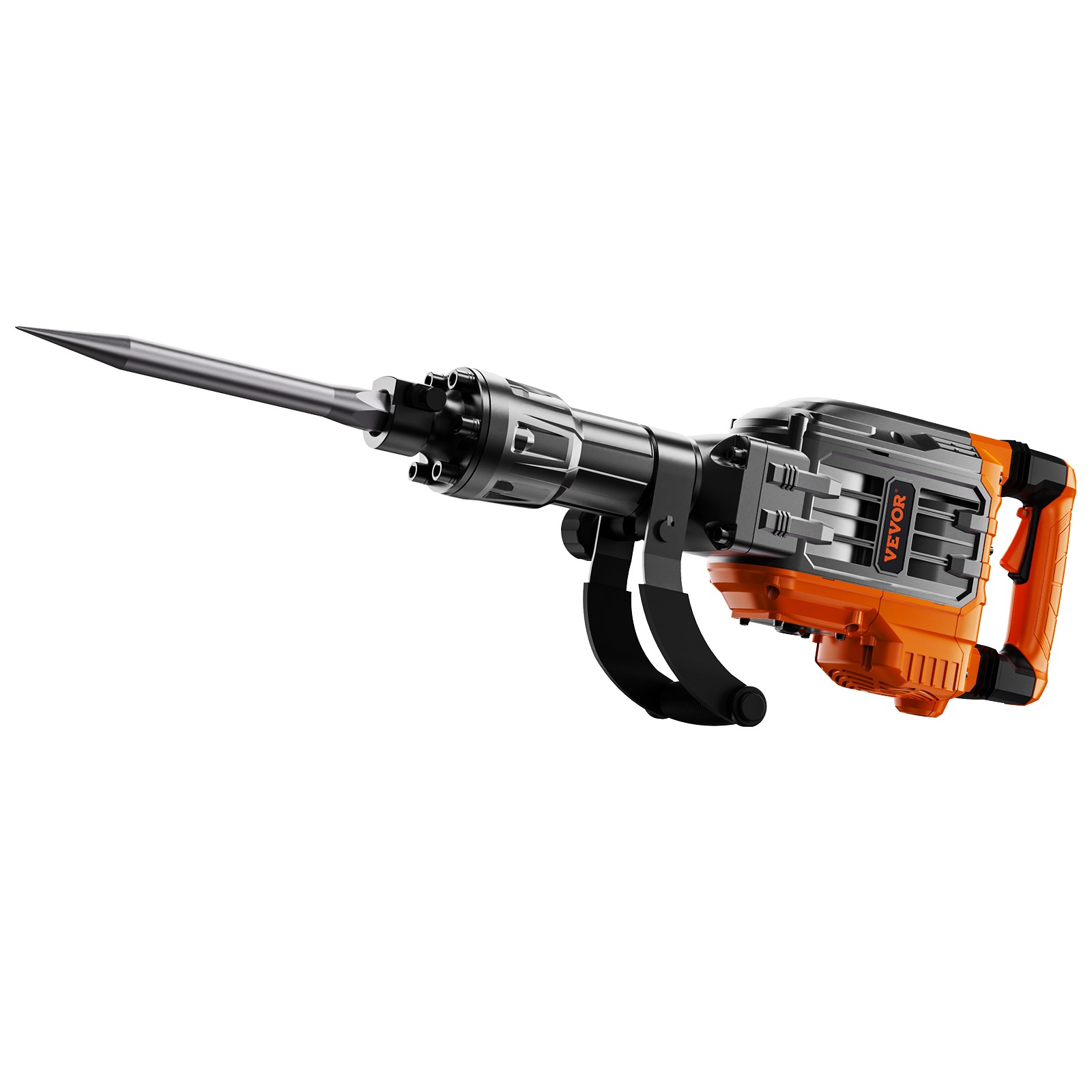 VEVOR Demolition Jack Hammer Concrete Breaker 3500W Electric 2 Chisel Bits Black