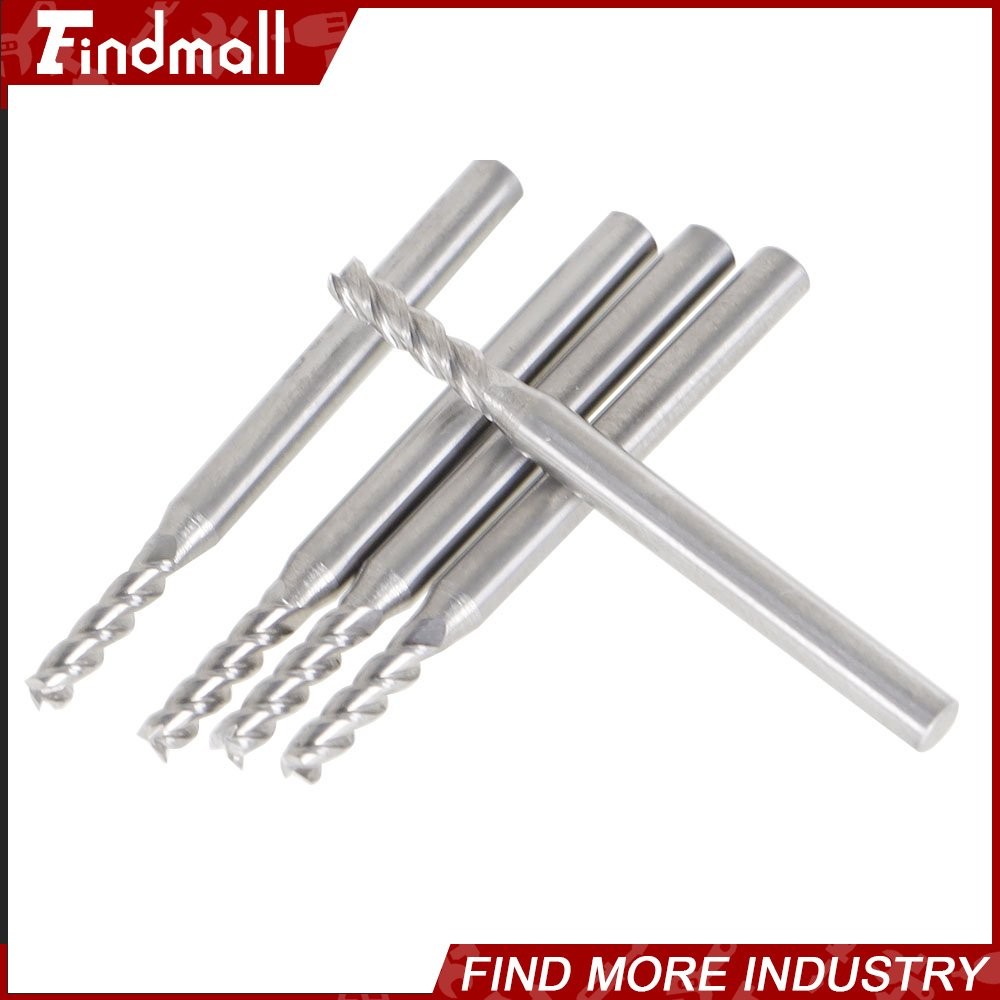 5PCS 3/32″ 4 FLUTE CARBIDE END MILL 3/8″ CUT LENGTH