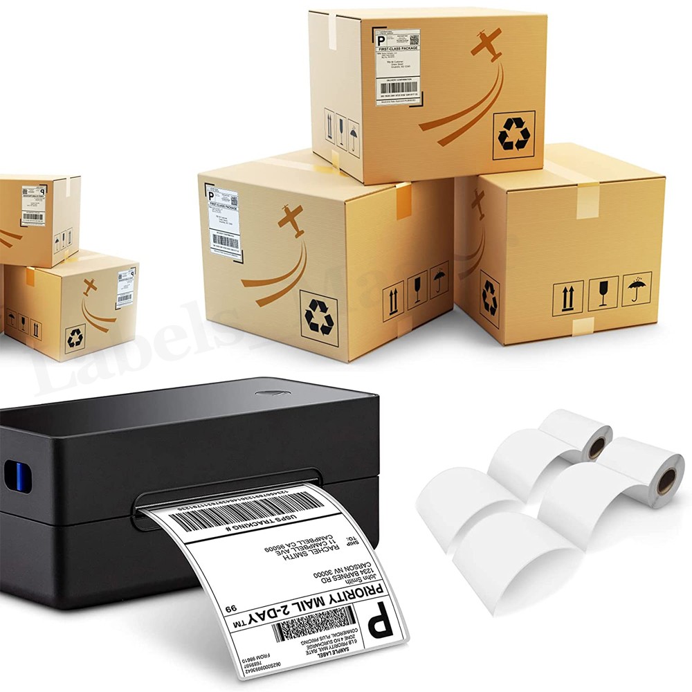 4″x6″ Direct Thermal Shipping Labels Fanfold and Rolls for Zebra&Rollo Printers