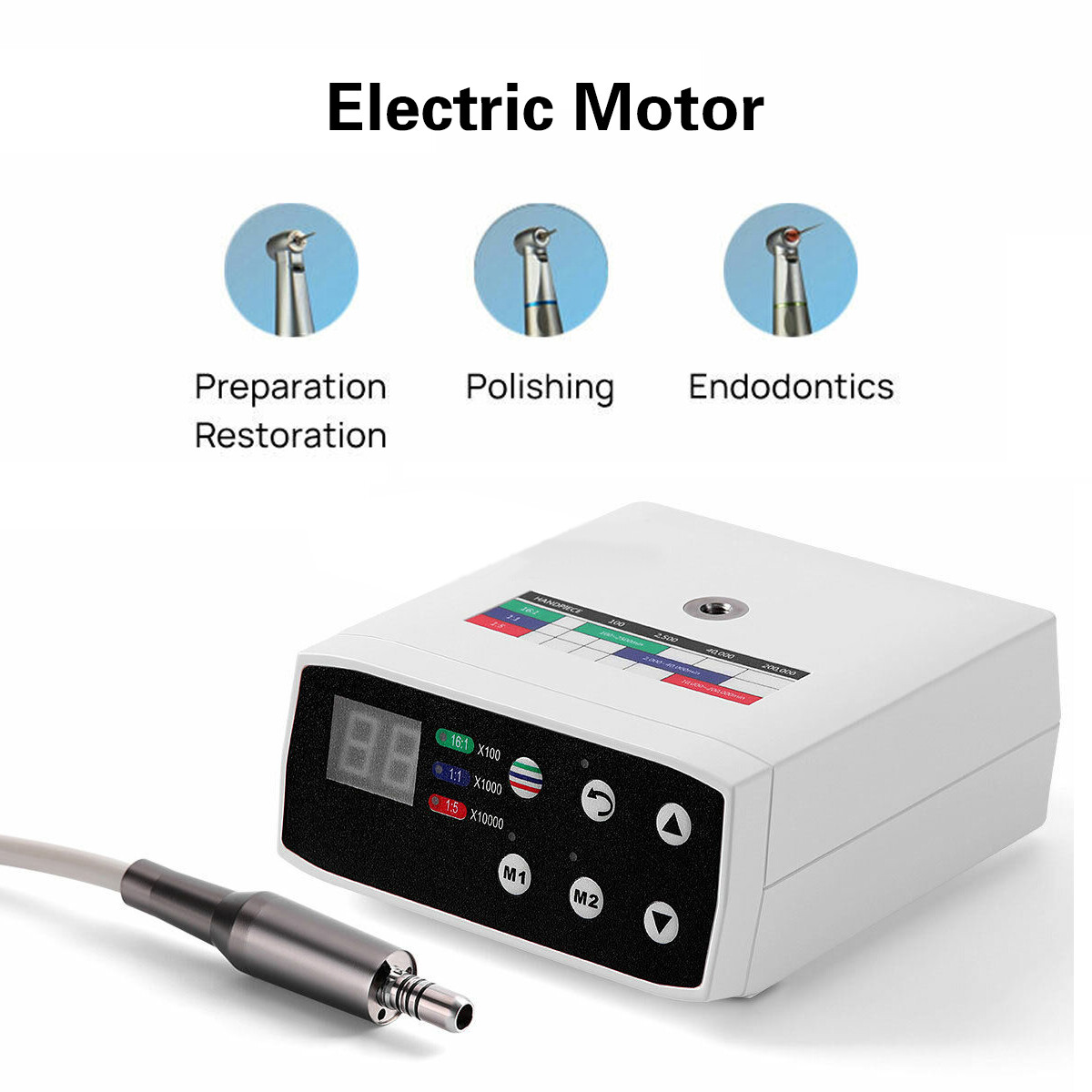Dental LED Brushless 1:1/1:5/16:1 Electric Micro Motor Internal E-type 4Holes