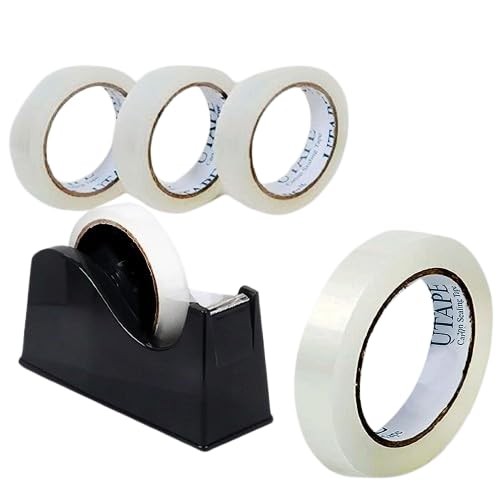3 PCS Clear Packing Shipping Tape Heavy Duty 1 Inch 75 Yards Moving Supplies