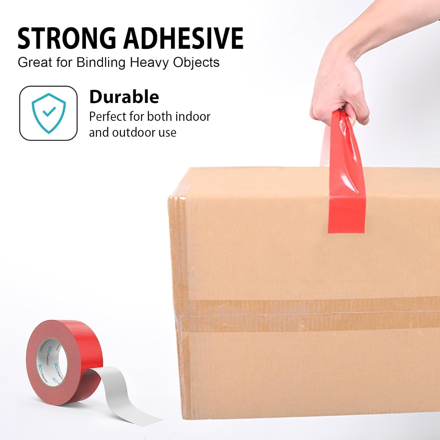 2 Rolls Red Duct Tape Heavy Duty Version, 2 in x 50 Yards Roll, 100 Yards Total