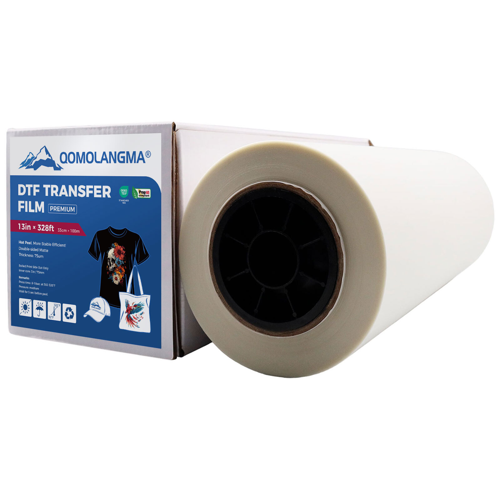 US Stock 13in DTF Transfer Film Premium Roll Warm Peel Double sided