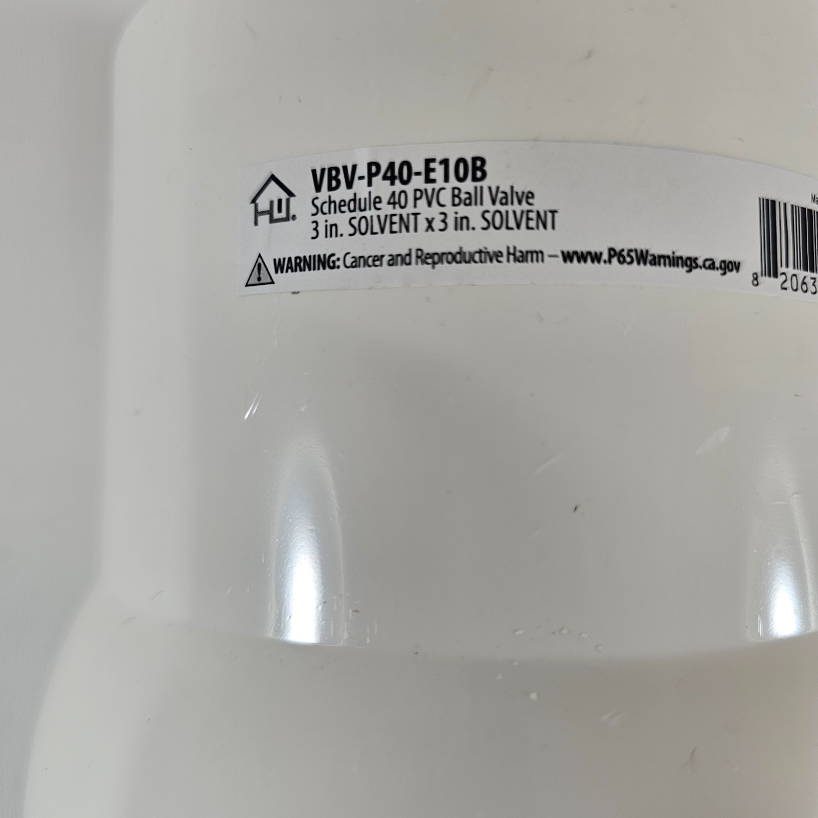 Homewerks Worldwide 3 in. Schedule 40 PVC Ball Valve Slip Joint VBV-P40-E10B