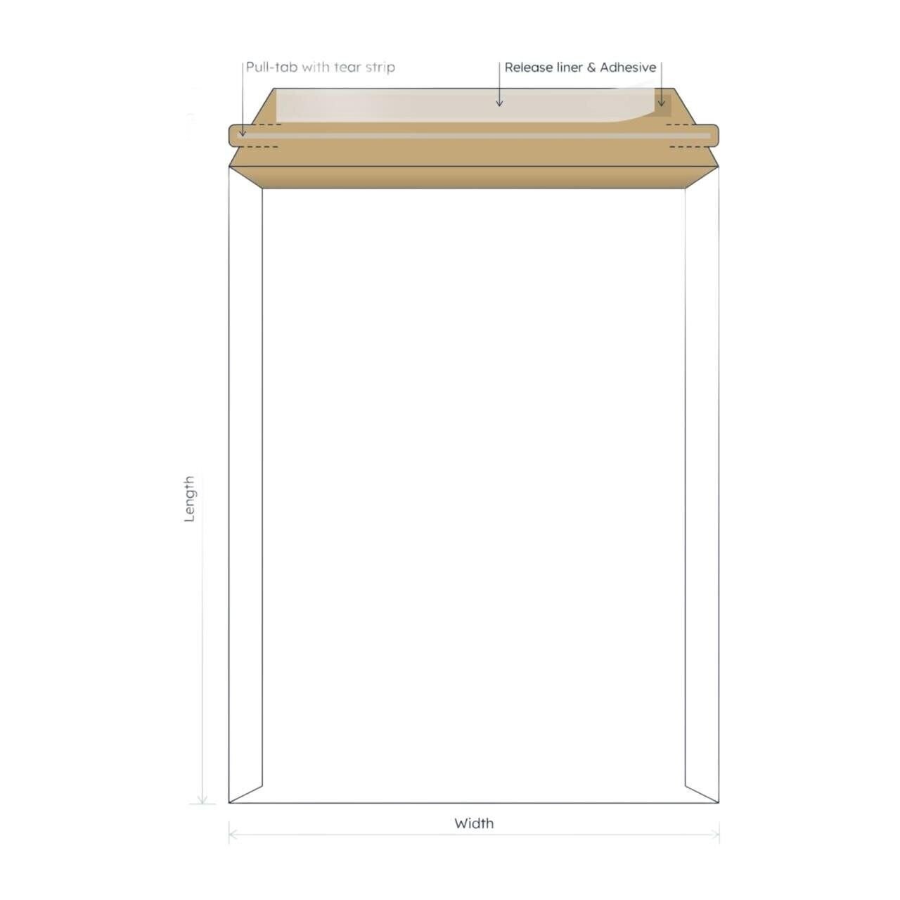 50 – 12.75″ x 15″ White Rigid Stay Flats Self-Seal Cardboard Envelope Mailers