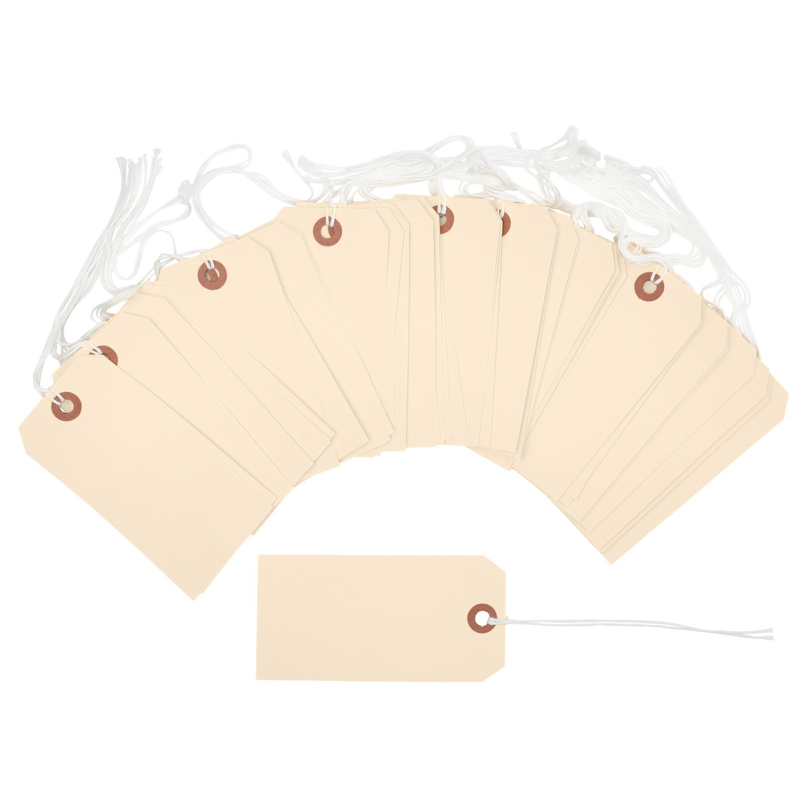 100 Manilla Tags 4 3/4″ x 2 3/8″ Size 5 Inventory Shipping Hang Tag with String