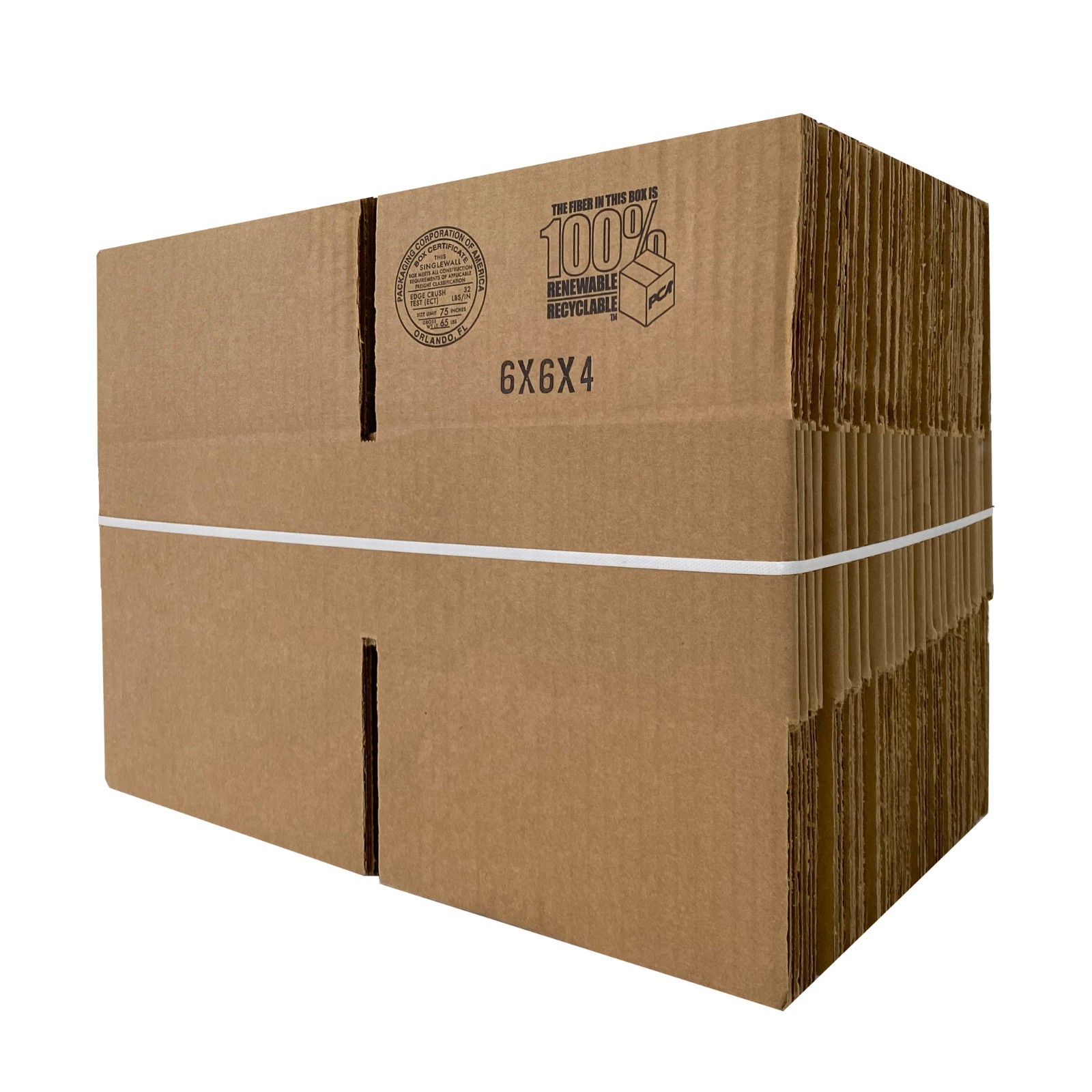 UOFFICE Corrugated Boxes 6 x 6 x 4″ Bundle of 25 Wholesale Boxes