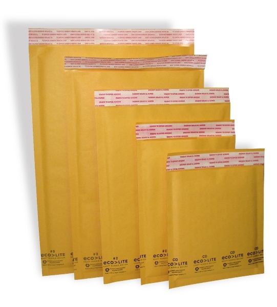 100 #1 7.25×12 X-Wide Ecolite USA Kraft Bubble Mailer Envelopes from TheBoxery