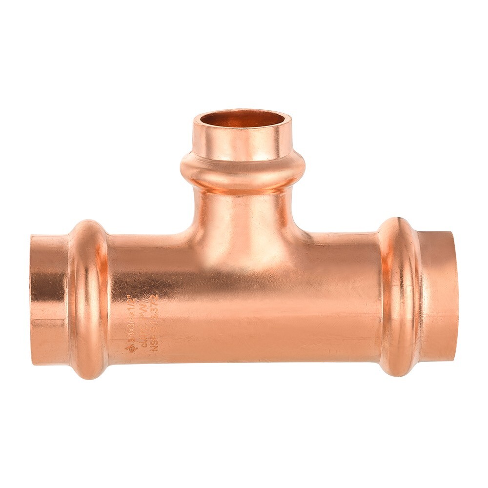 10 PCS EFIELD 3/4″ X 3/4″ X 1/2″ Copper Press Fit Tee Copper Fittings, Lead Free