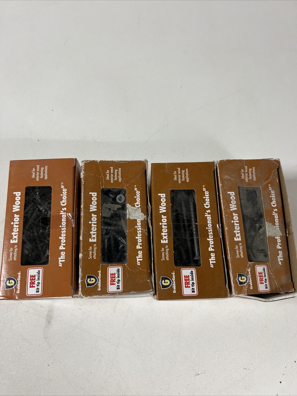 Set Of 4 Deck And Fence Screws WOOD 6×1-1/4in, 8×2 in, 9×2-1/2in, 10×3-1/2in