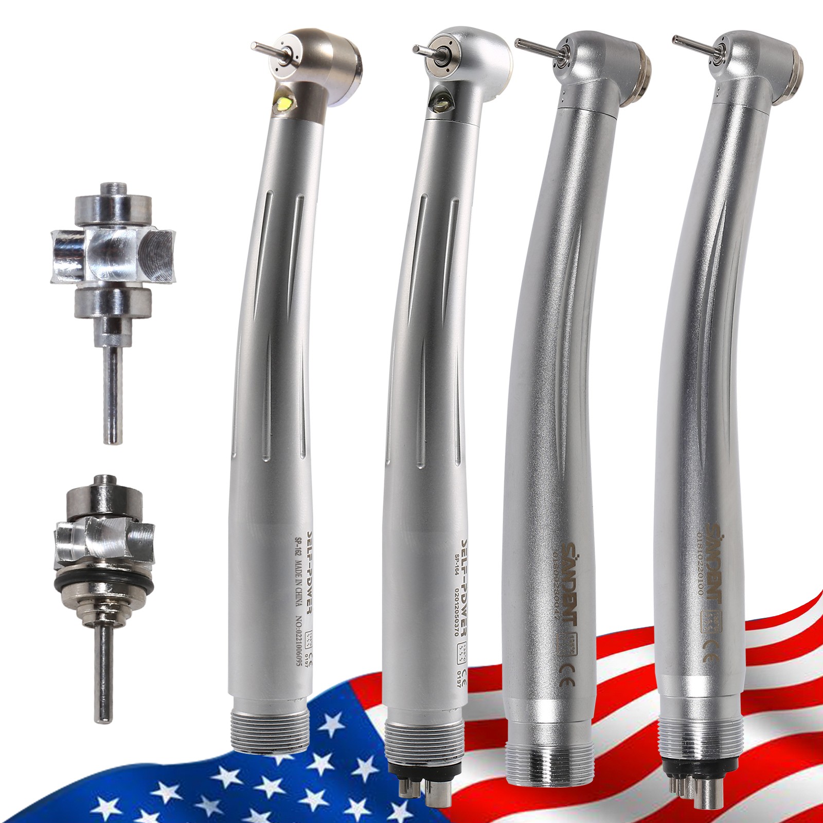 NSK Style Dental Fiber Optic LED E-generator/High Speed Handpiece 2/4Hole CE FDA
