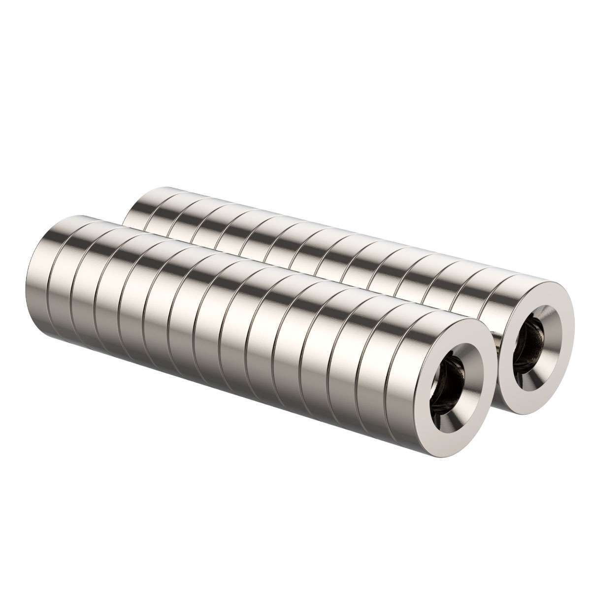 10 20 50pcs Strong Neodymium Magnets N52 25 x 5mm Countersunk Ring Hole 5mm