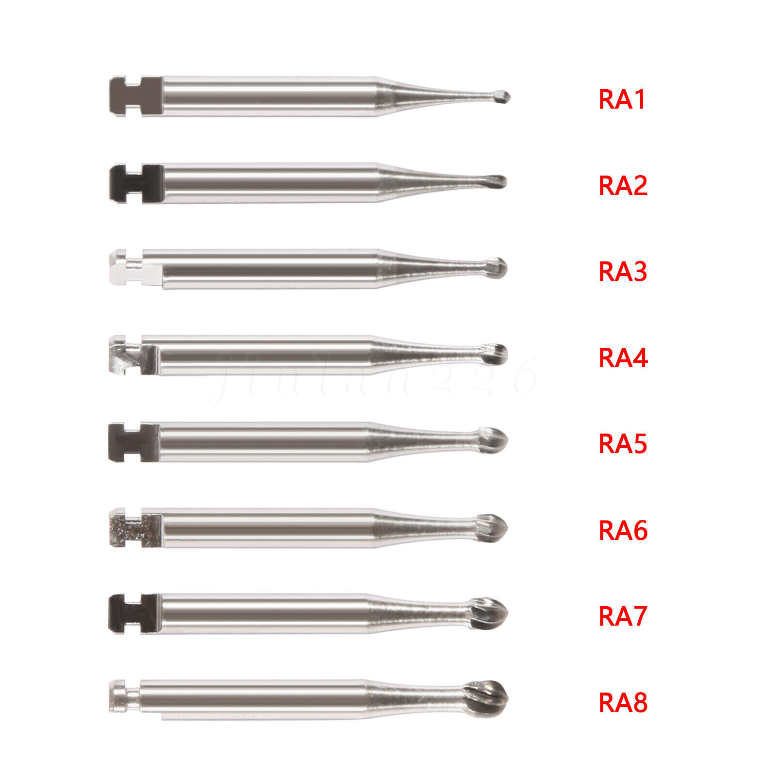 Burr Dental Round Latch Carbide Bur RA 1 2 3 4 5 6 7 8 Midwest LA For Slow Speed