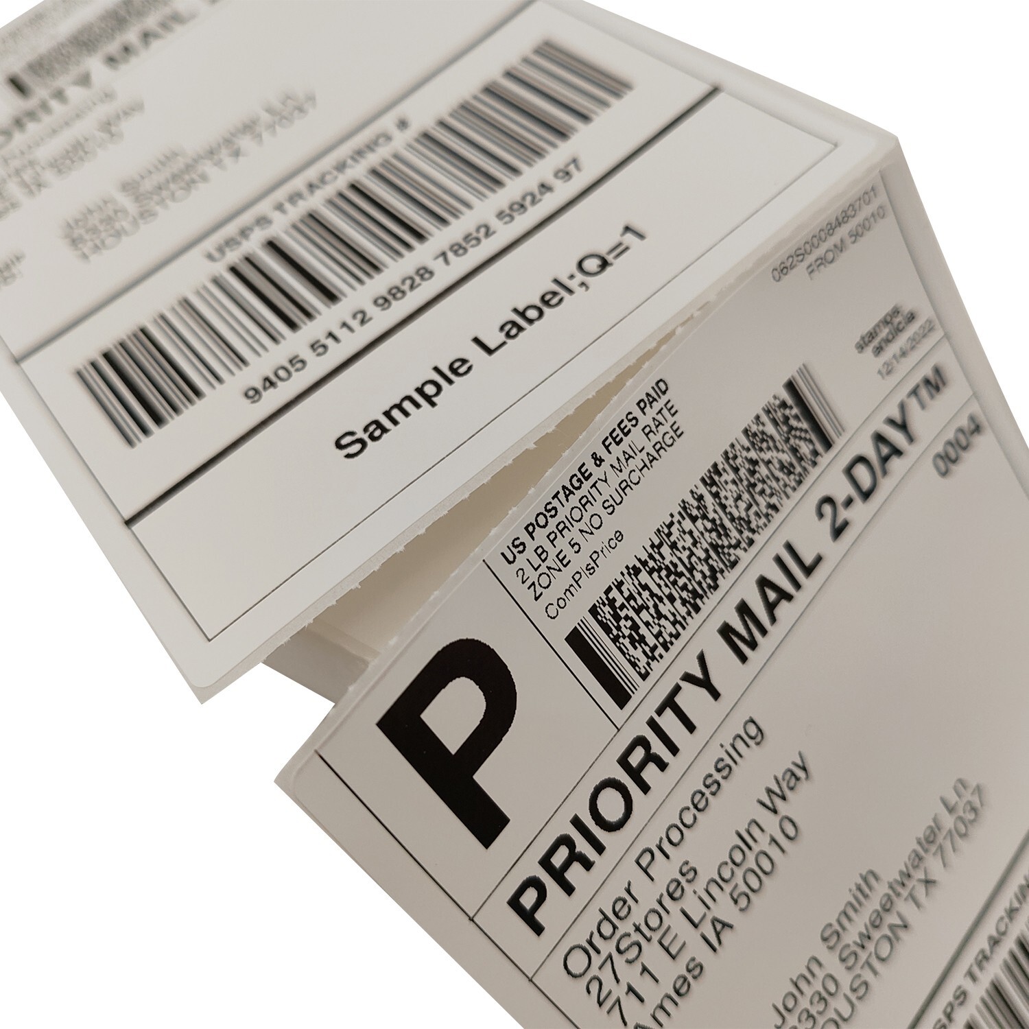 4000 4×6 Fanfold Direct Thermal Shipping Labels for Zebra & Rollo Printers