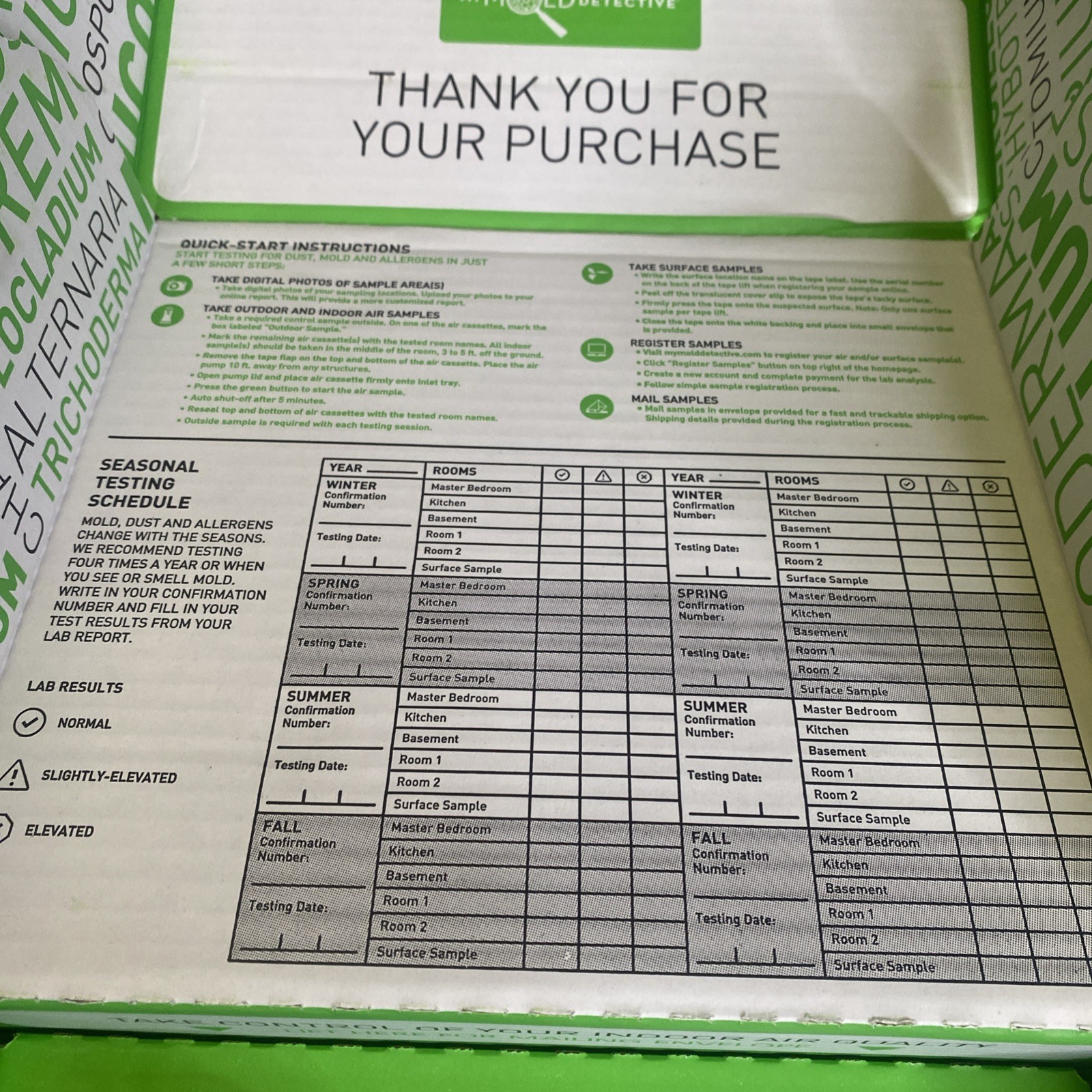 My Mold Detective MMD-103 – 3-Room Kit 3 Indoor + 1 Outdoor Sample Test For Mold