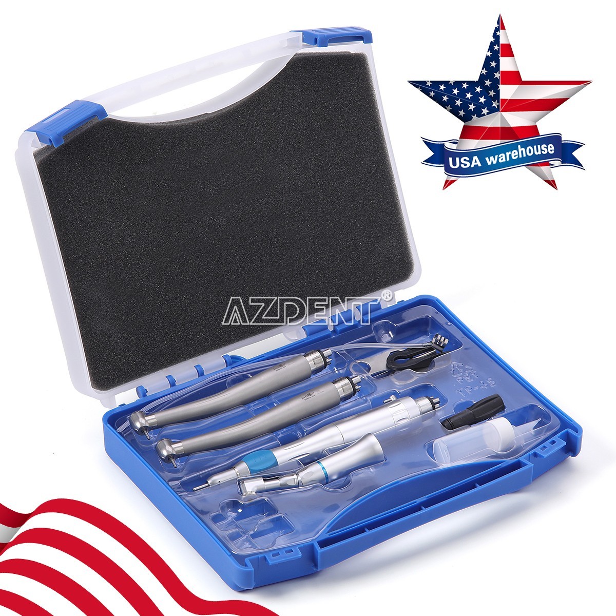 1 Set Estilo Dental 4 Agujero Alta y Baja Velocidad /Kit de Pieza de Mano de
