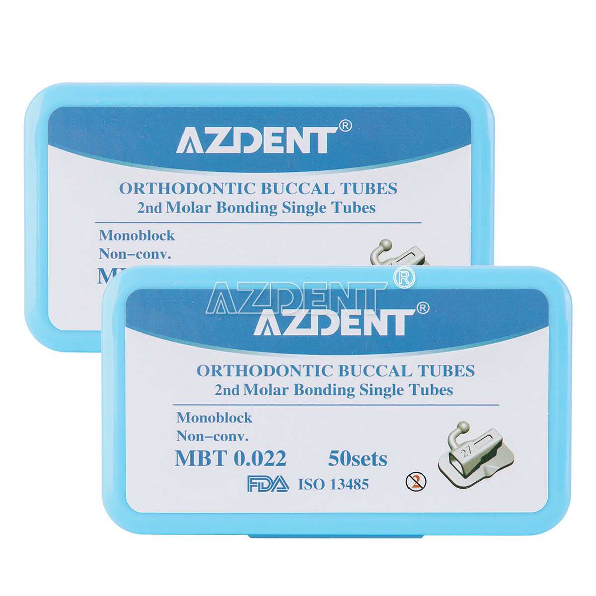 AZDENT Dental Ortho MIM Brackets Braces Mini Roth.022 Hook 345 /Buccal Tube