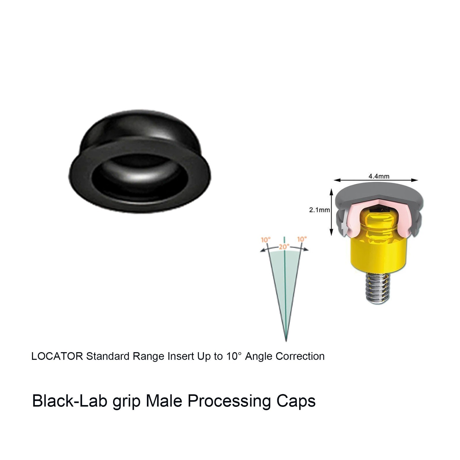 Dental Titanium Abutment Male Cap Inserts Fits Major ZEST locator Implant System