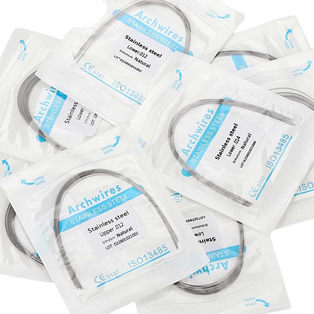 10pcs/pack Dental Orthodontic Form Arch wire Stainless Steel S.S Round Natural