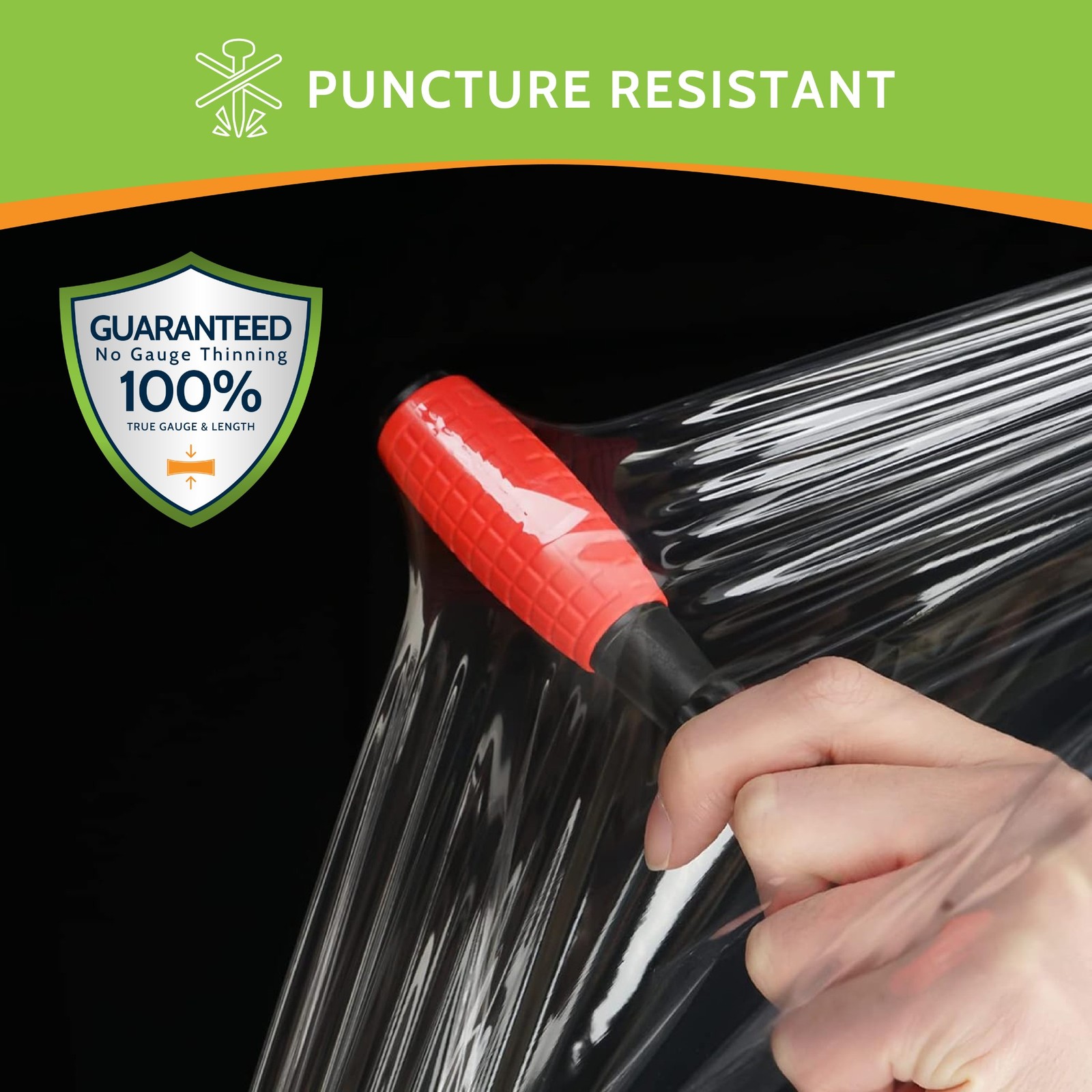Superior Cast Hand Stretch Wrap 18″ x 1000′ 120 Gauge Shrink Film 4 Rolls