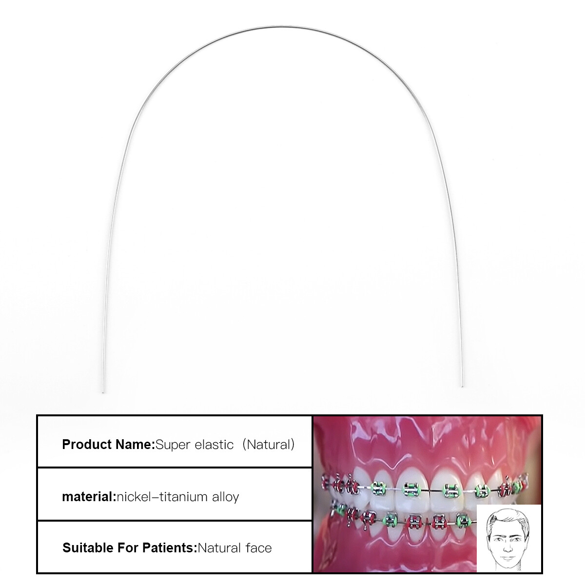 AZDENT Dental Ortho Niti Super Elastic Arch Wires Round/Rectangular Ovoid/Nature