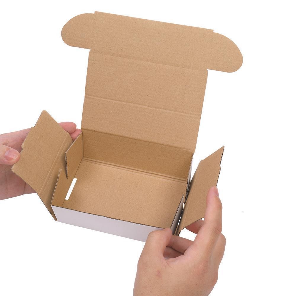 50 – 6x4x2 White Corrugated Shipping Mailer Carton Packing Fold Box