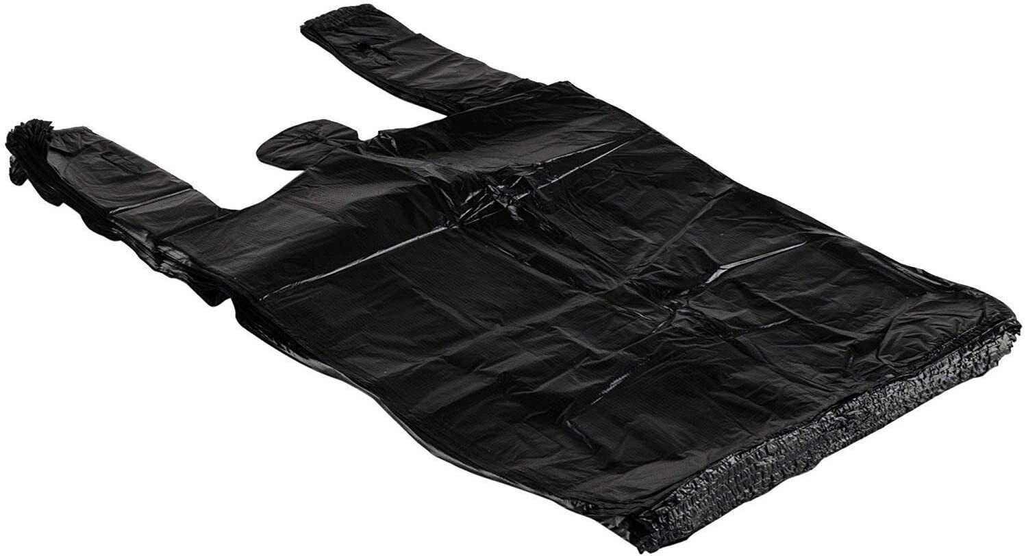 Plain T Shirt Bags 1/6 Large 21×6.5×11.5 Plastic Grocery Carryout 0.51 Mil