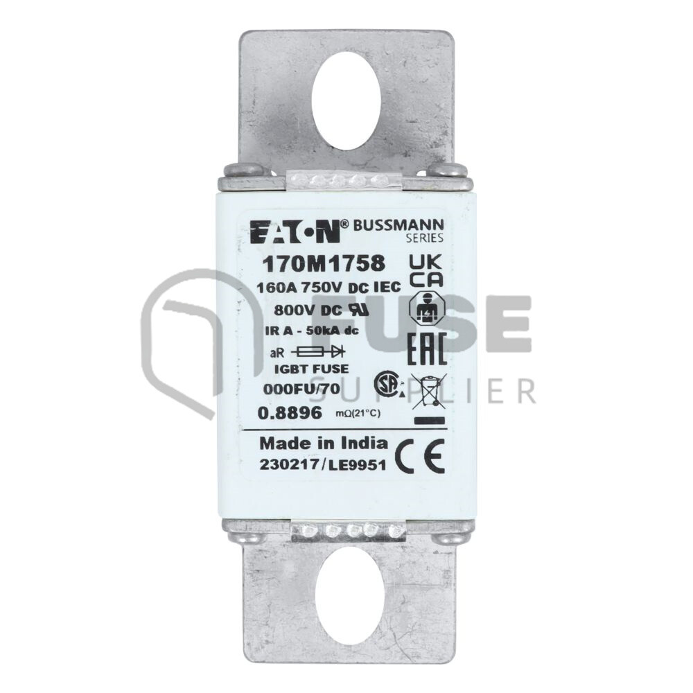 1PC New Eaton BUSSMANN 170M1758 160A 750V Fuse Fast Shipment