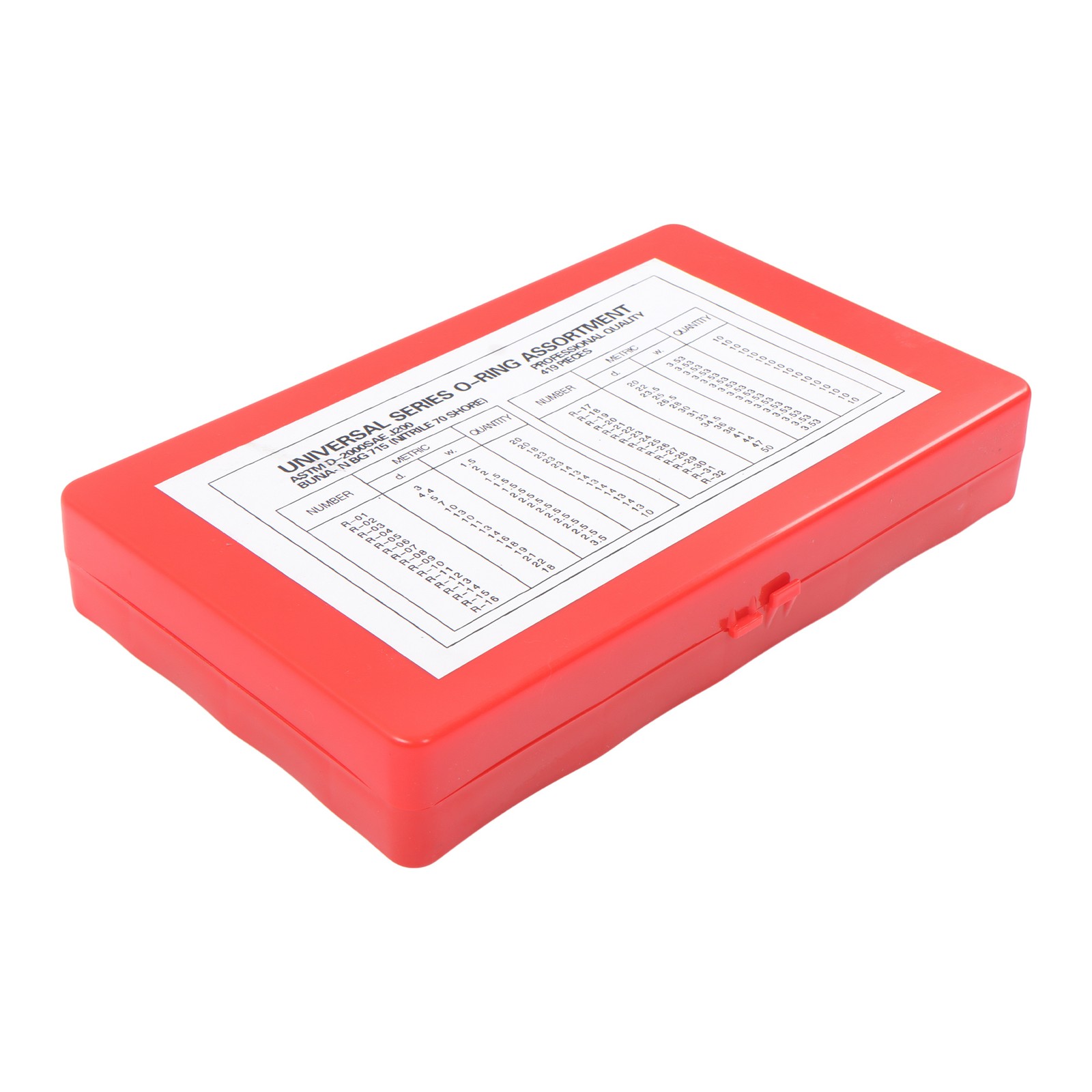 419 PCS Universal O Ring Assortment Set Metric Oil Proof Kit 32 Size O-Ring Case