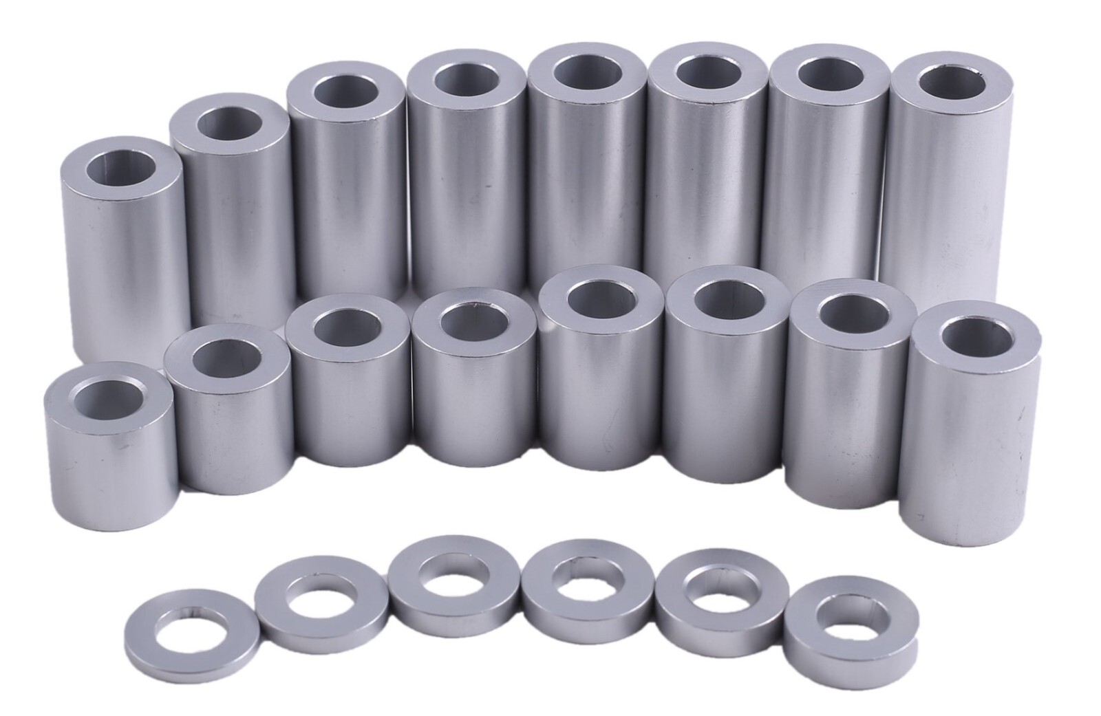 New Aluminum Spacer Bushing 1/2″ OD x 1/4″ ID–Fits M6 or 1/4″ Bolts