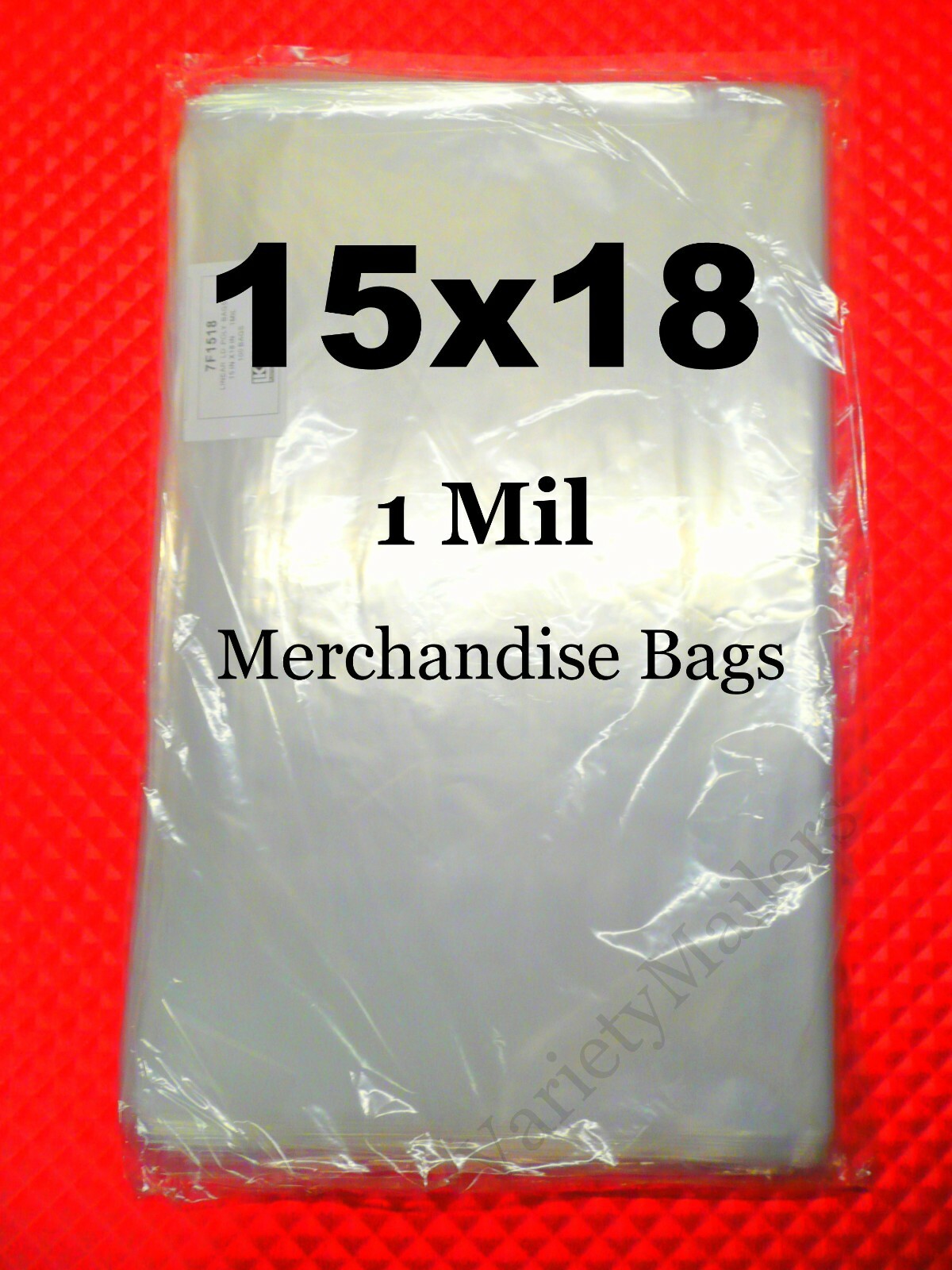 100 Poly Merchandise Bags 15”x 18” Clear 1 Mil Apparel Plastic Bags 15×18