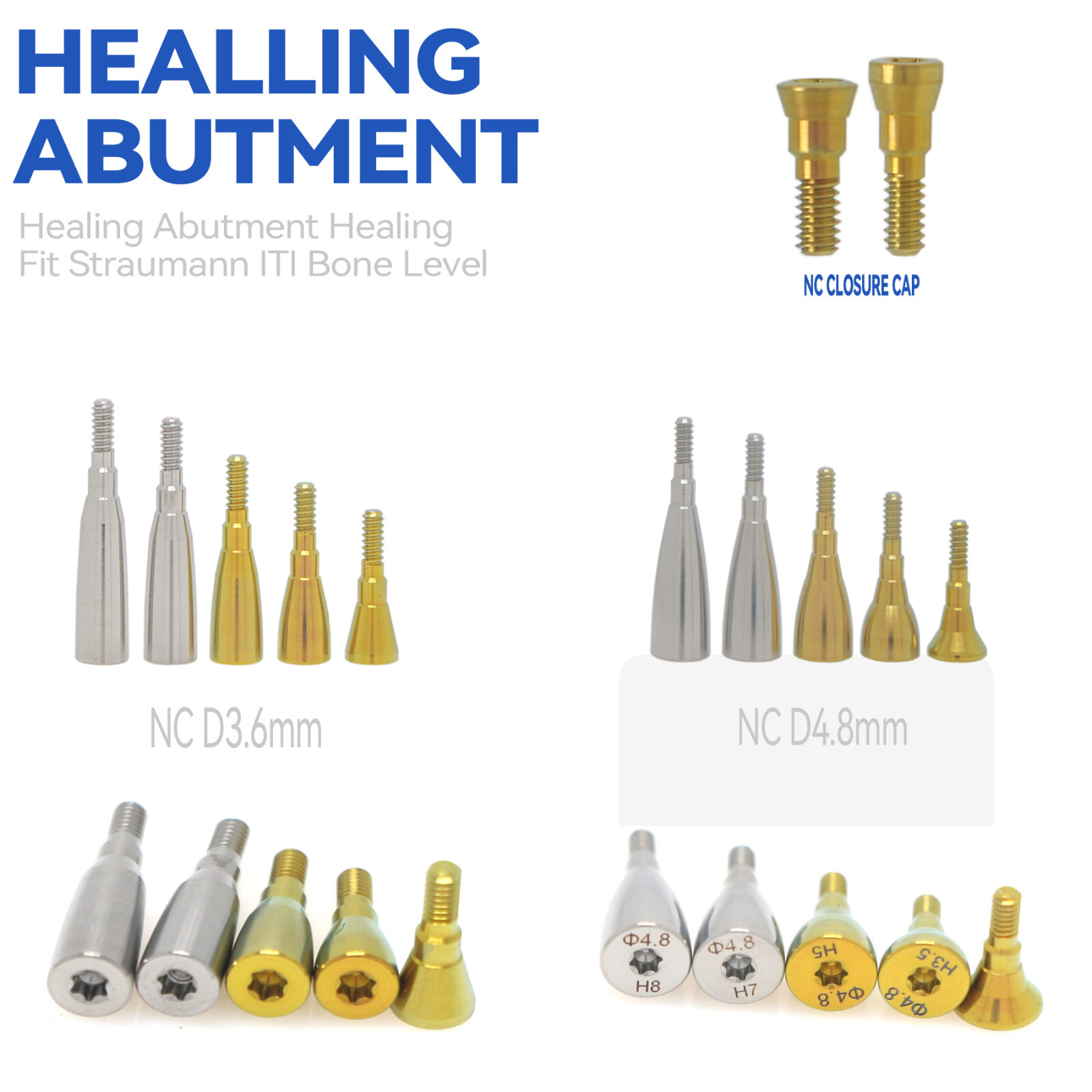 NC/RC Dental Healing Abutment Cover Screw Healing for Straumann BL/BLT ITI