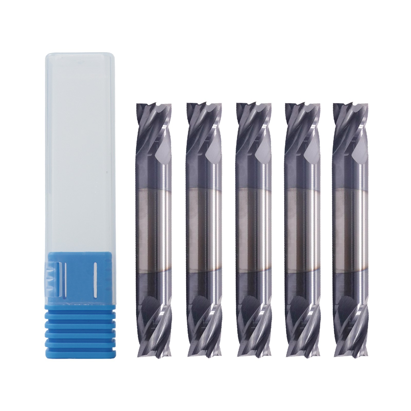 5 Pcs 3/16″ 4 Flute Double ended Carbide End Mill – AlTiN Coated