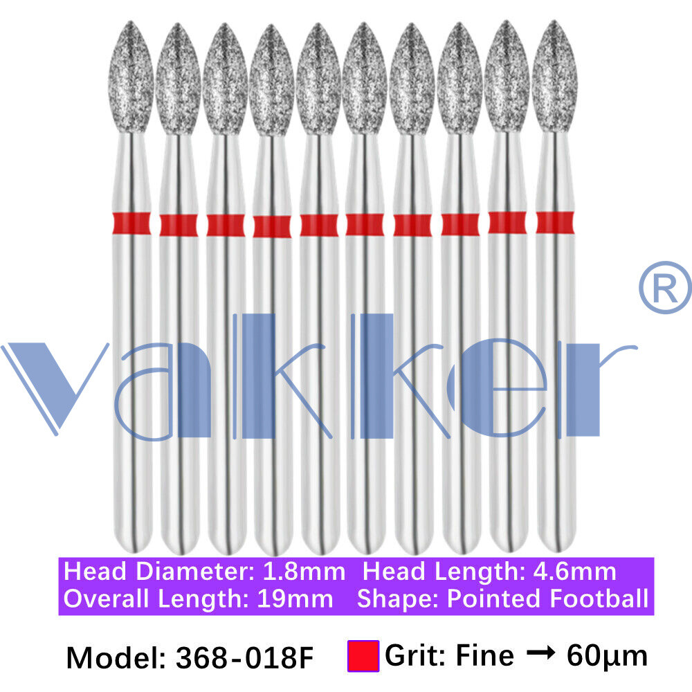 Dental Diamond Burs FG Football Egg Super Fine Medium Coarse Grit 368 369 379