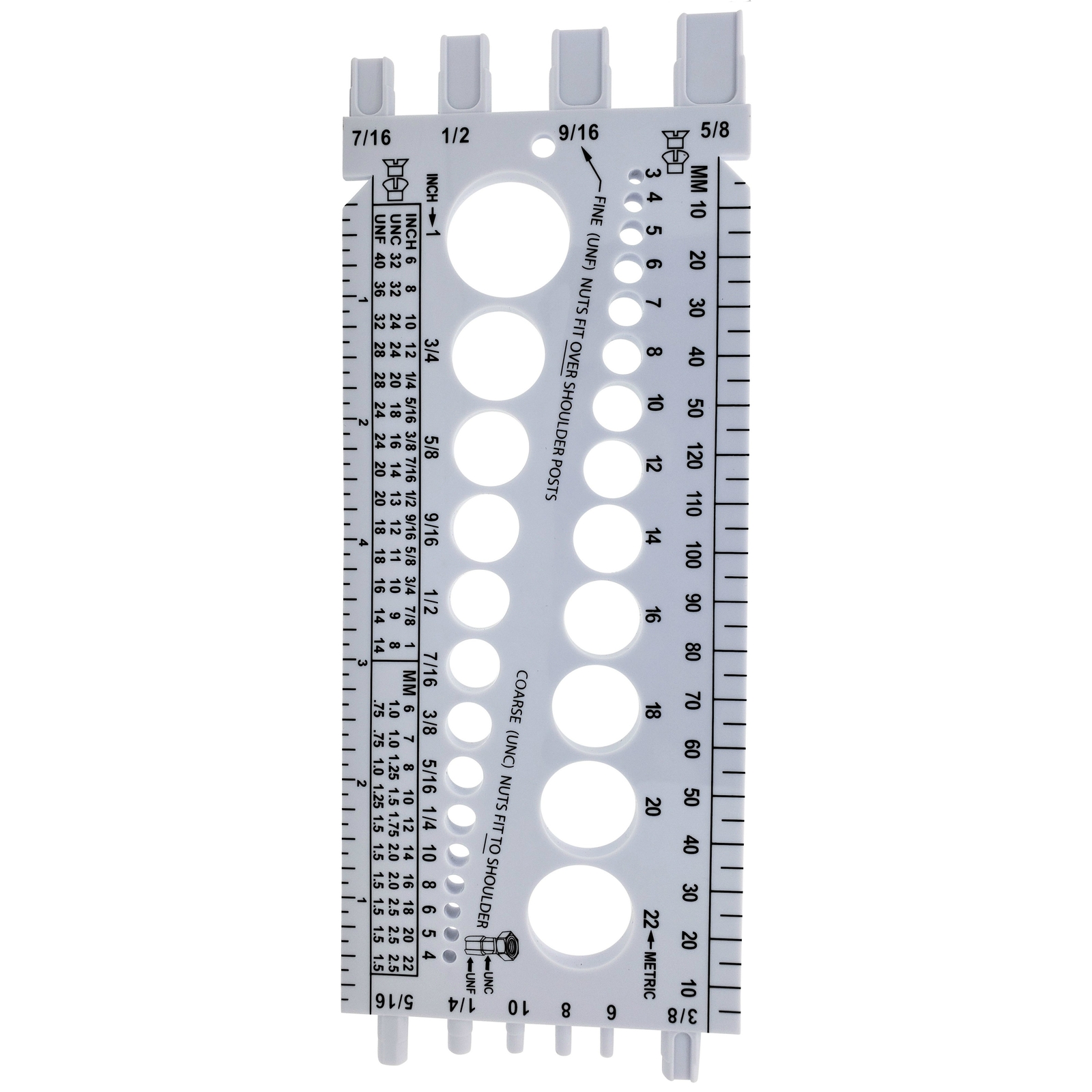Nut And Bolt Gauge | Metric & Standard Sizer Tool (BCP673)