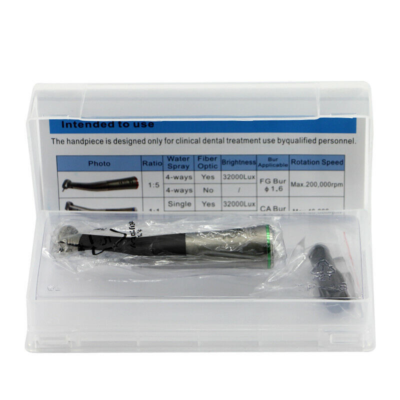 Dental 1:1 1:5 16:1 Fiber Optic Contra Angle Handpiece & Electric Motor
