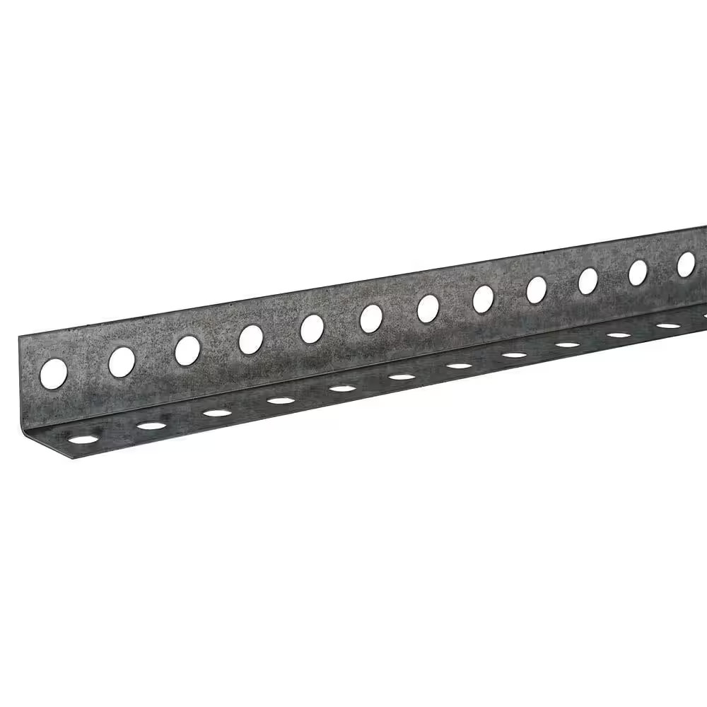 1-1/4 In. X 6 Ft.-16 Gauge Thick Zinc Plated Perforated Steel Angle Metal Stock