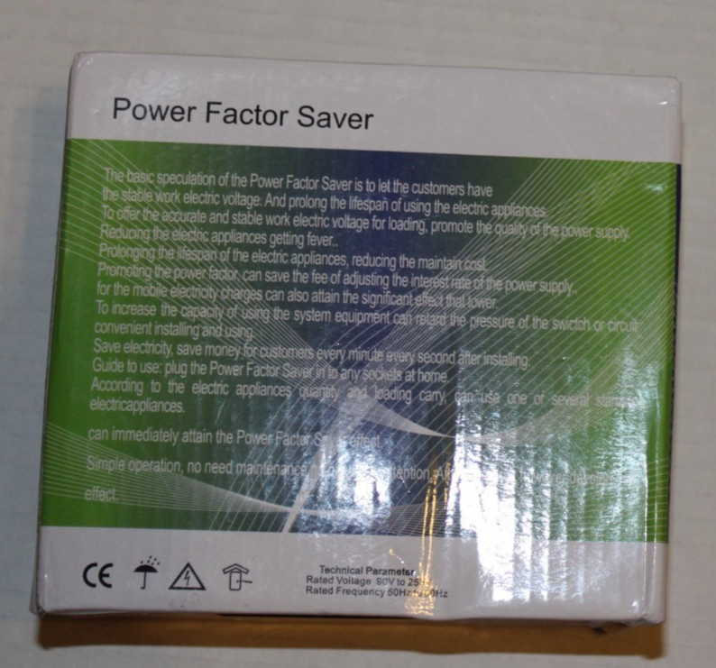 Power Factor Savor plug ins 8- Pack Lot of 2 NEW Electricity Saving Plug